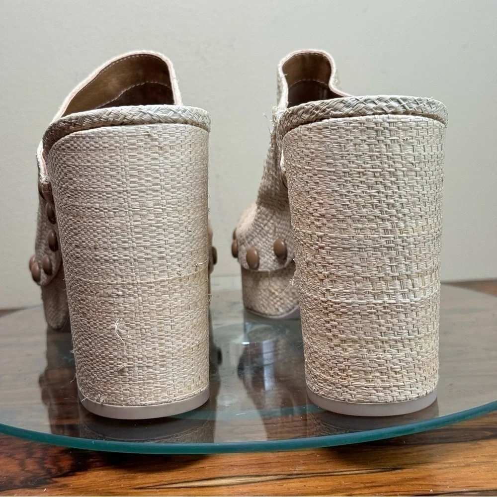 Dolce Vita Emol Heels Natural Raffia